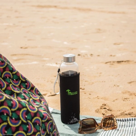 gourde 50 cl + 10 perles de cã©ramique aux emâ® - la voie de la terre