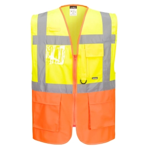 gilet executive prague - taille 4xl - jaune/orange - portwest