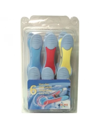 Pinces à linge maxi clips bi-matière 90