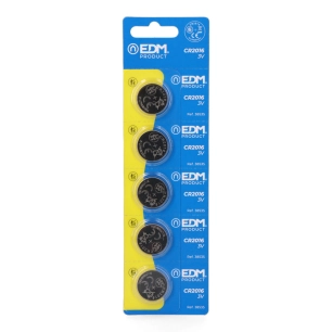 micro pile bouton au lithium max-pro cr2016 3v ø20 x 1,6 mm, blister 5 unités