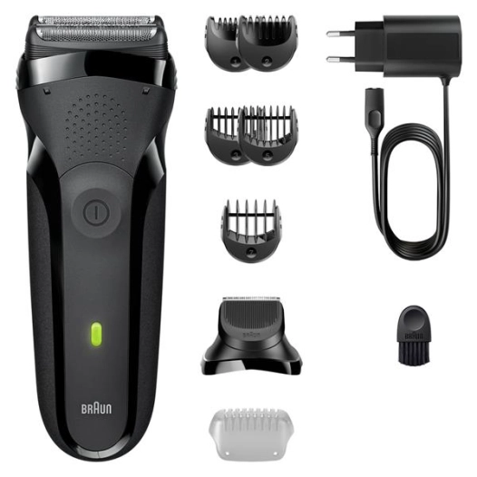 2 grilles - 3 lames flexibles - tãªte tondeuse + 5 sabots (1 ã  7 mm) - ã©tanche - 30 min autonomie - charge rapide - noir - pro