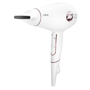 sã¨che-cheveux - moteur hybride - 2â 400â effiwatts - 3 temp. - 2 vit. - ionique - air froid - blanc - gpe seb france - calor