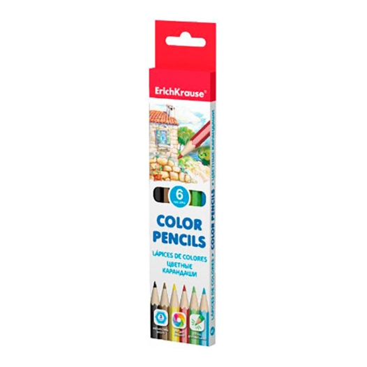 crayons de couleur hexagonaux boîte de 6 pièces