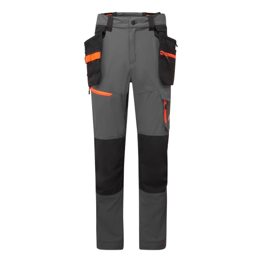 pantalon de travail stretch léger ev4 holsters amovibles - taille 33 - gris métal - portwest