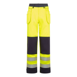 pantalon hoslter bizflame hv - taille xxl - jaune/marine - portwest