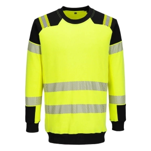 sweat-shirt pw3 modaflame hv fr - taille xxl - jaune/noir - portwest