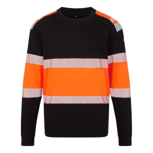 sweatshirtpw3 modaflame hv classe 1 - taille m - orange/noir - portwest
