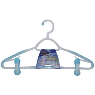 Cintre bi-matière anti-glisse combiné 2 clips reglables 44 1