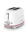 toaster 2 fentes - 6 niv. bruniss. - rã©chauffe - dã©congã©l. - 950w - blanc - smeg pem