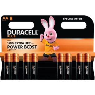 duracell pile plus aa x8 so