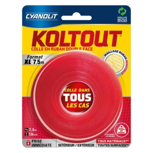 koltout ruban xl double face colle dans tous les cas 7.5 m x 19 mm koltout ruban xl double face colle dans tous les cas 7.5 m x