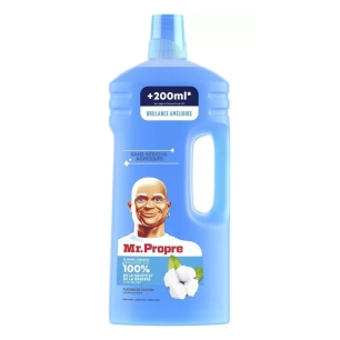 mr propre nettoyant multi-usages fleurs de coton 1.5l dont 200 ml gratuit mr propre nettoyant multi-usages fleurs de coton 1.5l