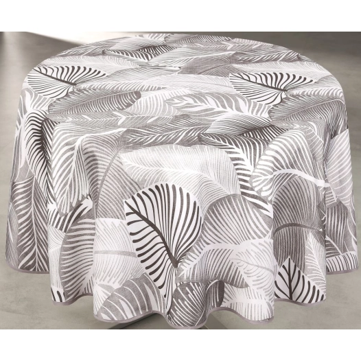 nappe ronde polyester mano gris ø160 cm sur cintre nappe ronde polyester mano gris ø160 cm sur cintre - access deco