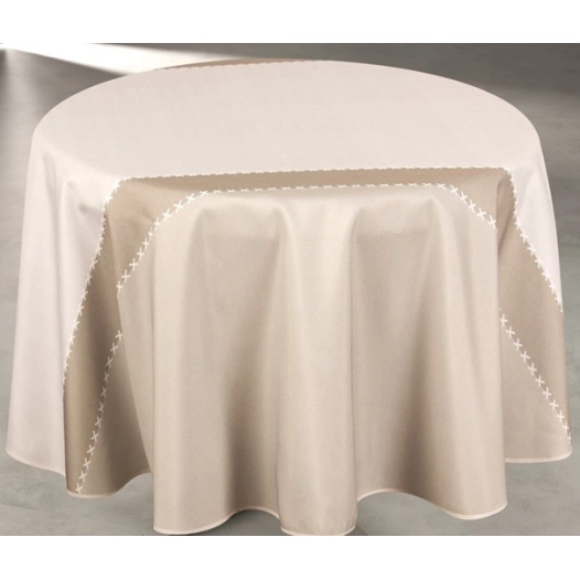 nappe ronde polyester etoffe lin ø160 cm sur cintre nappe ronde polyester etoffe lin ø160 cm sur cintre - access deco