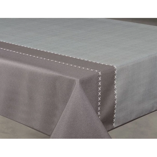 nappe en polyester etoffe gris 140 x 240 cm sur cintre nappe en polyester etoffe gris 140 x 240 cm sur cintre - access deco