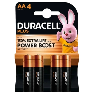piles alcalines plus power boost aa/mn1500 1.5v lot de 4 piles alcalines plus power boost aa/mn1500 1.5v lot de 4 - duracell