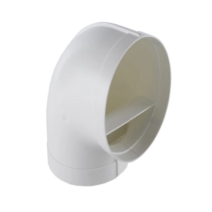 Raccord circulaire courbe 90° KIT0121006 Ø157 mm pour hotte aspirante NIKOLATESLA (Blanc - plastique
