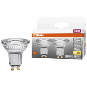 spot par16 led36 verre 2.6w gu10 230lm 2700k chaud boite x2 - ledvance gp