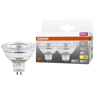 spot mr16 led 36 verre 3.8w gu5.3 350lm 2700k chaud boite x2 - ledvance gp