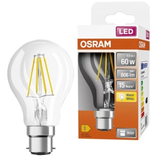 ampoule led standard claire filament 7w60 b22 chaud boite - ledvance gp