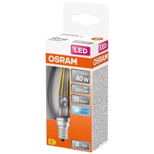 led flamme clair filament 4w e14 470lm 4000k froid x1 - ledvance gp