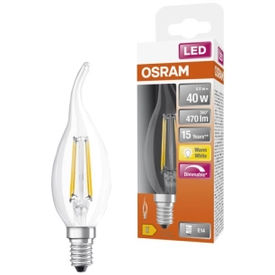 led flamme cdv coup de vent fil variable dim. 4.5w e14 chaud - ledvance gp