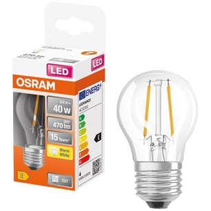 led sphã©rique clair fil. 4w e27 470lm 2700k chaud boite - ledvance gp