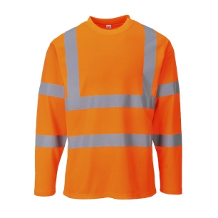 t-shirt hi-vis manches longues - taille 4xl - orange - portwest