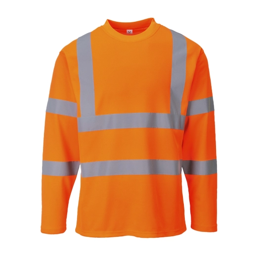 t-shirt hi-vis manches longues - taille xs - orange - portwest