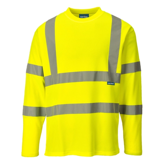 t-shirt hi-vis manches longues - taille 4xl - jaune - portwest