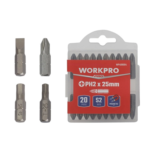 embouts magnétiques h6 x 25 mm, lot de 20 pièces