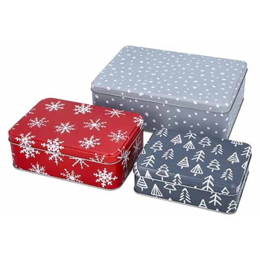 boite pour biscuits set3 winter 3 formats - billiet ld