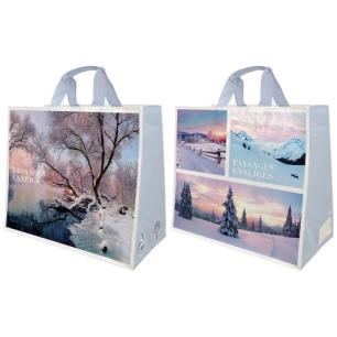 cabas pp tisses 33l paysages neige - sphere distribution