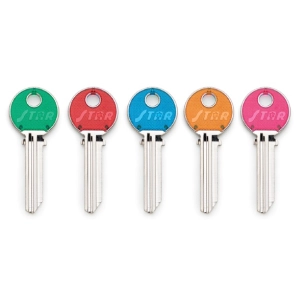 ass. cle couleur slim/star fluo(100 pcs) - silca