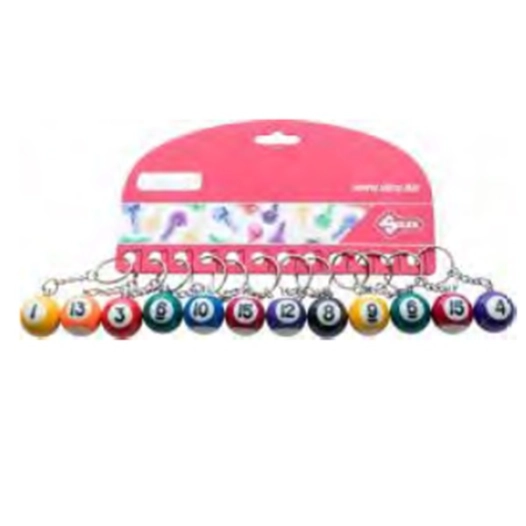 porte-clã‰s boule billard x12 coul.ass. - silca