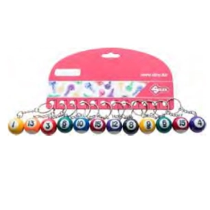 porte-clã‰s boule billard x12 coul.ass. - silca