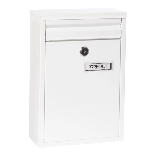 boîte aux lettres individuelle extérieure petit zaguán, acier, blanc, 22 x 8 x 32 cm