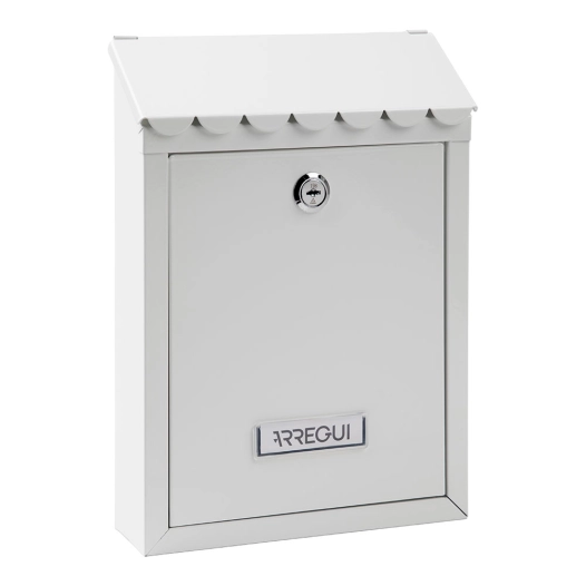 boîte aux lettres individuelle extérieure, petite, civic, acier, blanc, 21,6 x 8 x 30 cm