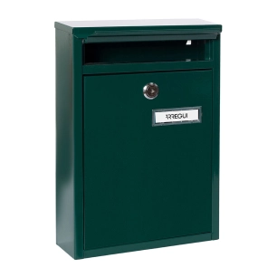 boîte aux lettres individuelle extérieure petit zaguán, acier, vert, 22 x 8 x 32 cm