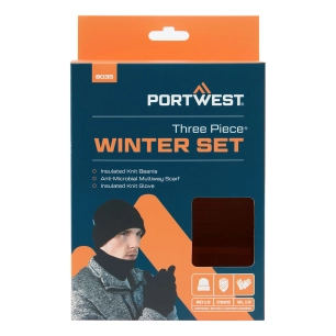 set d'accessoires d'hiver (3pcs) - noir - portwest