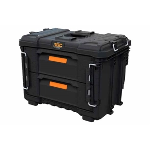 roc pro gear boite outillage noir - 2 tiroirs - 56.6 x 27.5x h 41.3cm - billiet ld
