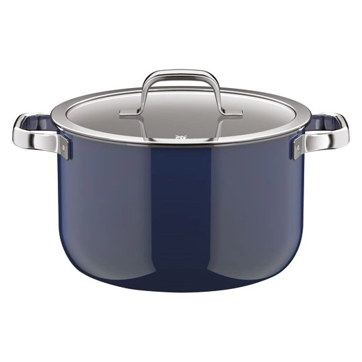 fusiontec mineral pro faitout haut 24cm 6l4 bleu fonce - gpe seb france - wmf cookware