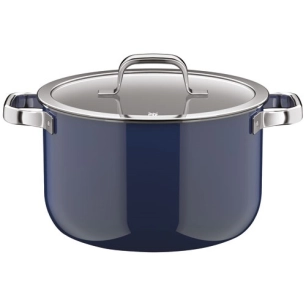 fusiontec mineral pro faitout haut 24cm 6l4 bleu fonce - gpe seb france - wmf cookware