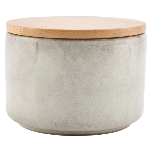 bocal de conservation 12,5xh9cm gris - fine dining living