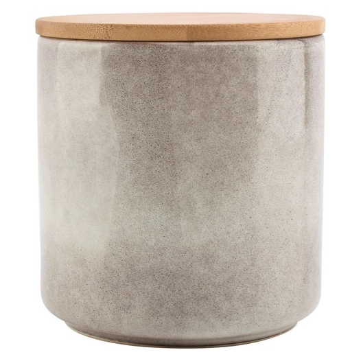 bocal de conservation 12,5xh13,5cm gris - fine dining living