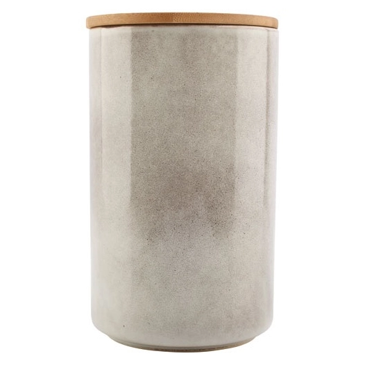 bocal de conservation 12,5xh21cm gris - fine dining living