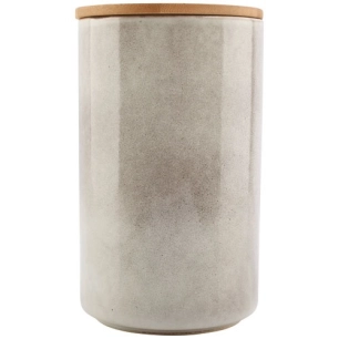 bocal de conservation 12,5xh21cm gris - fine dining living