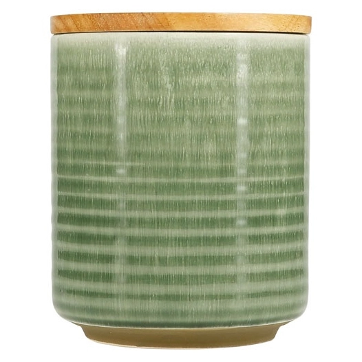 bocal de conservation 12,5xh15,5cm vert - fine dining living