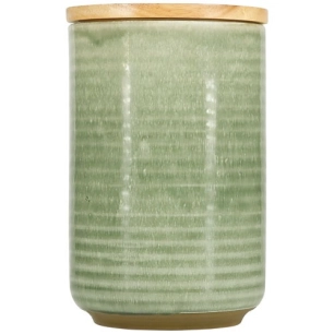 bocal de conservation 12,5xh20cm green cameo - fine dining living