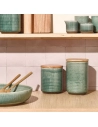 bocal de conservation 12,5xh20cm green cameo - fine dining living